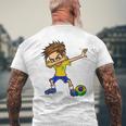 ブラジル国旗 Braziloccer Flag ブラジル代表サッカー メンズTシャツ バックプリント 高齢者への贈り物