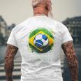 ブラジル選手 スポーツ ヴィンテージ 男性 ブラジル ブラジル メンズTシャツ バックプリント 高齢者への贈り物