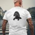 ブラックラブラドゥードル ポケット入り ラブラドゥードル犬愛好家 長袖tシャツ メンズTシャツ バックプリント 高齢者への贈り物