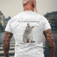 ブリティッシュショートヘアの猫t メンズTシャツ バックプリント 高齢者への贈り物