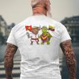 ベトナム・エクアドル国旗 ベトナムのルーツ 誇り高きエクアドルの遺産 ベトナムの誇り メンズTシャツ バックプリント 高齢者への贈り物