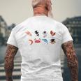 ペスカタリアン旅行 メンズTシャツ バックプリント 高齢者への贈り物