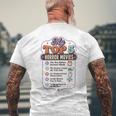 ホラー映画 教師 ユーモア 学校 映画 パロディ トップ5 長袖tシャツ メンズTシャツ バックプリント 高齢者への贈り物