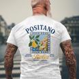 ポジターノ イタリア アマルフィ海岸 レトロ レモン 夏 バイブ グラフィック メンズTシャツ バックプリント 高齢者への贈り物