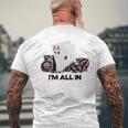 ポーカーエース、I Am All In メンズTシャツ バックプリント 高齢者への贈り物