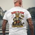 ヨーキー ライド バイク 遊び フットボール サッカー Digor メンズTシャツ バックプリント 高齢者への贈り物