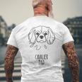 ラインアートベストドッグダッドメンズ-キャバリア 長袖tシャツ メンズTシャツ バックプリント 高齢者への贈り物