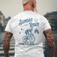 レトロ サイクリング サイクリスト 自転車 バイク サンデー ライド クラブ レース メンズTシャツ バックプリント 高齢者への贈り物
