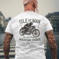 レトロ マン島 Tt レース ヴィンテージ レーシング バイクレース メンズTシャツ バックプリント 高齢者への贈り物