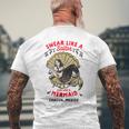 レトロカンクン メキシコ おもしろパーティー ピンナップ マーメイド カレッジブレイク メンズTシャツ バックプリント 高齢者への贈り物