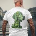 ワイマラナー 犬 グラフィック ペット アートワーク ワイマラナー メンズTシャツ バックプリント 高齢者への贈り物