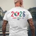 ワールドカップ2026開催国サッカーデザイン メンズTシャツ バックプリント 高齢者への贈り物