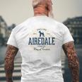 ヴィンテージ エアデール・テリア レトロ メンズTシャツ バックプリント 高齢者への贈り物