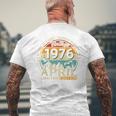 ヴィンテージカー 1976 年4月 50 歳の誕生日 1976 年のクラシックカー メンズTシャツ バックプリント 高齢者への贈り物