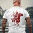 中国三国志将 関羽 関雲昌 メンズTシャツ バックプリント 高齢者への贈り物