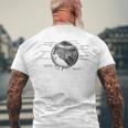 人間の目 目玉 ヴィンテージ 解剖学 メンズTシャツ バックプリント 高齢者への贈り物