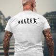 人類進化野球 メンズTシャツ バックプリント 高齢者への贈り物