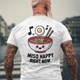 味噌ハッピー寿司ラーメン日本 メンズTシャツ バックプリント 高齢者への贈り物