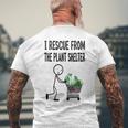 庭師、植物 メンズTシャツ バックプリント 高齢者への贈り物