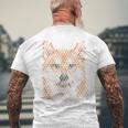 文字絵 柴犬 メンズTシャツ バックプリント 高齢者への贈り物