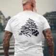 日本伝統風姫路城 メンズTシャツ バックプリント 高齢者への贈り物