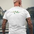 木の枝と葉 メンズTシャツ バックプリント 高齢者への贈り物