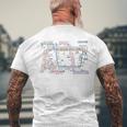 東京日本電車線鉄道おみやげ路線図 メンズTシャツ バックプリント 高齢者への贈り物