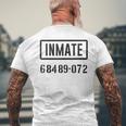 楽しい囚人または刑務所の囚人番号 ハロウィンコスチューム メンズTシャツ バックプリント 高齢者への贈り物