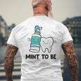 歯科医 衛生士 歯磨き粉 ミント To Be歯磨き粉 メンズTシャツ バックプリント 高齢者への贈り物