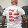 消防車 消防士 消防士 消防車 消防車 男の子 メンズTシャツ バックプリント 高齢者への贈り物