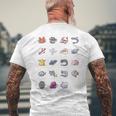 深海魚図鑑2_白文字 メンズTシャツ バックプリント 高齢者への贈り物