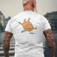 犬だって踊ったり寝たり メンズTシャツ バックプリント 高齢者への贈り物