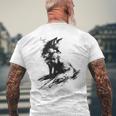 狐 アニマル柄 モチーフ 抽象 イラスト 絵画 狐 メンズTシャツ バックプリント 高齢者への贈り物