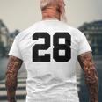 番号28 背面 スポーツチームジャージ番号 メンズTシャツ バックプリント 高齢者への贈り物