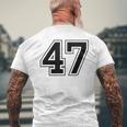 番号47 メンズTシャツ バックプリント 高齢者への贈り物