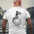 神秘的な人魚 メンズTシャツ バックプリント 高齢者への贈り物
