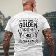 私たちは一緒にゴールデンです 40周年結婚40周年 メンズTシャツ バックプリント 高齢者への贈り物
