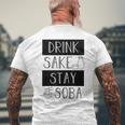 酒飲みそばそば Drinkake Andtayoba メンズTシャツ バックプリント 高齢者への贈り物