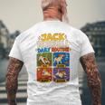 面白いジャックラッセル犬の日常的な贈り物。 メンズTシャツ バックプリント 高齢者への贈り物