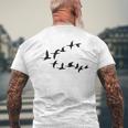 飛ぶ鳥の群れ 長袖tシャツ メンズTシャツ バックプリント 高齢者への贈り物