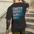 1982年1月 1982年誕生日1982年限定版 メンズTシャツ バックプリント 彼への贈り物