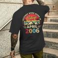 2006年4月 レトロ サンセット クラシック 20歳 20歳の誕生日 メンズTシャツ バックプリント 彼への贈り物