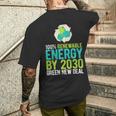 2030年までにグリーンニューディールの再生可能エネルギー 長袖tシャツ メンズTシャツ バックプリント 彼への贈り物