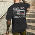 40歳の誕生日ギフト レベル40 メンズTシャツ バックプリント 彼への贈り物