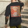 43神曼荼羅 仏教 スピリチュアル タンカ 芸術 仏教 メンズTシャツ バックプリント 彼への贈り物