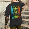 54º Cumpleaños Hombre Gamer Nivel Completo 54 Años Camiseta Hombre Estampado Espalda Regalos para él