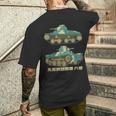 95式ハ号 日本のww2軽戦車図 メンズTシャツ バックプリント 彼への贈り物