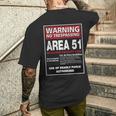 Alien Area 51 警告サイン ラスベガス Nv メンズTシャツ バックプリント 彼への贈り物