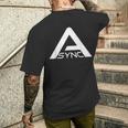 Async Backroom Pixels Research メンズTシャツ バックプリント 彼への贈り物