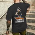 Aura Farming オーラ ウェーブ インドネシアボート ミーム エネルギー バイブ メンズTシャツ バックプリント 彼への贈り物